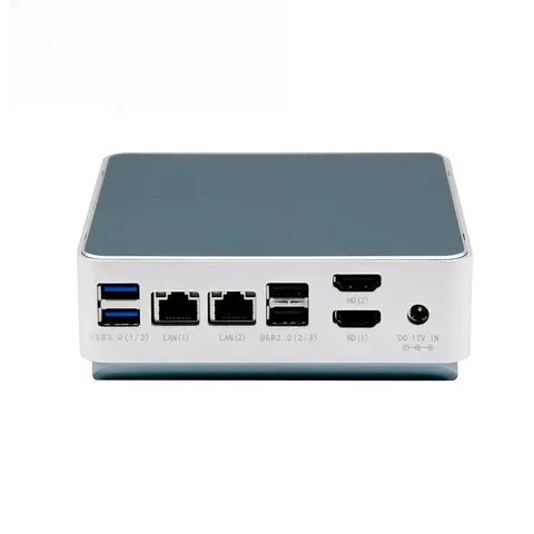 Fanless NUC 12th DDR4 16G M.2 NVME 2 HD 4K Display 2 LAN WIFI Win10 11 Linux Gaming Computer N100 Mini Pc