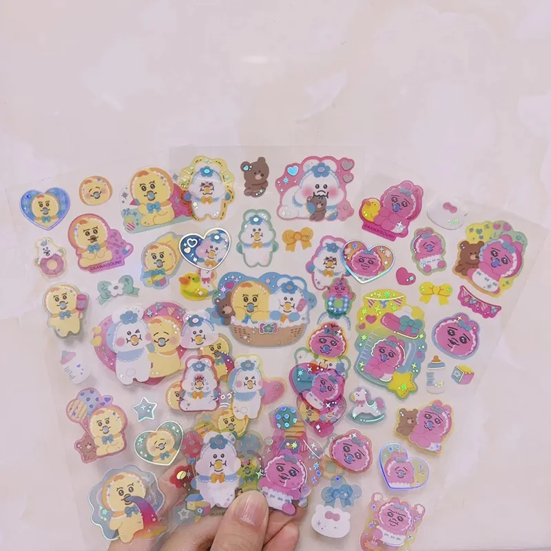 

Japanese Style Cartoon Underpants Bunny Sticker Cute Transparent Sticker Girl Diy Phone Case Laptop Diary Decoration Gifts Toy