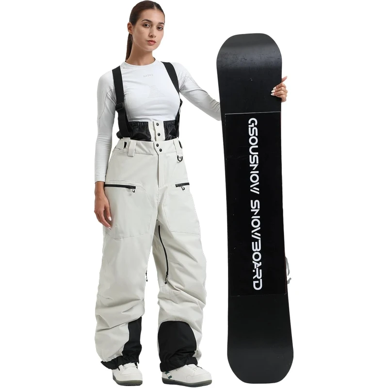 

Новинка 2024 года, GSOU SNOW, мужские зимние нагрудники, женские мешковатые брюки, однотонные комбинезоны для сноуборда, водонепроницаемые, ветрозащитные, теплые, зимние на открытом воздухе