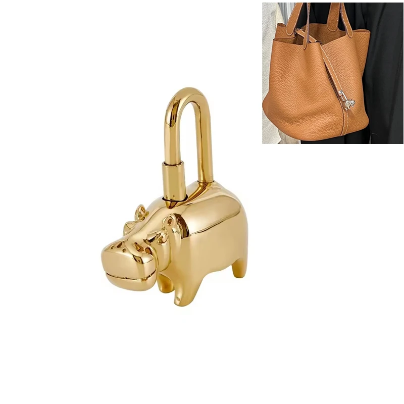 

For Hermes Birkin Kelly Bag DIY Lock Pendant Animal Full Steel Metal High-grade Bag Charm Pegasus Hippo Bag Accessories