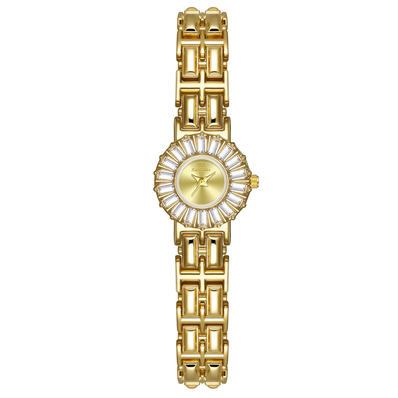 Gold Silver Stainless Steel Watch Women Original Brands High-end Luxury Rhinestone Quartz Watches Gifts For Women