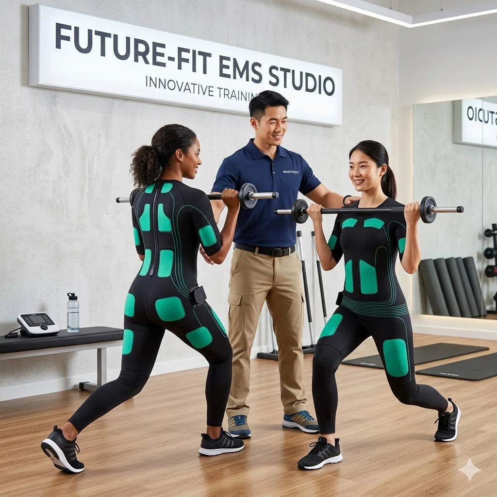 Smart EMS Power Training Suit Workout Body and Muscle Stimulator Machine for Studio