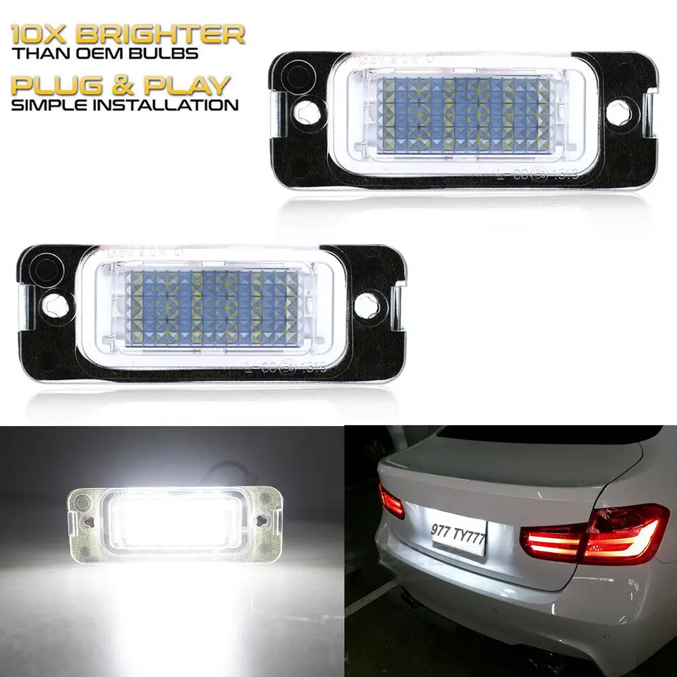 

Winetis 2Pcs Error Free LED License Plate Lights Number Plate Lamps For MERCEDES ML GL R CLASS X164 W164 W251 6000K White