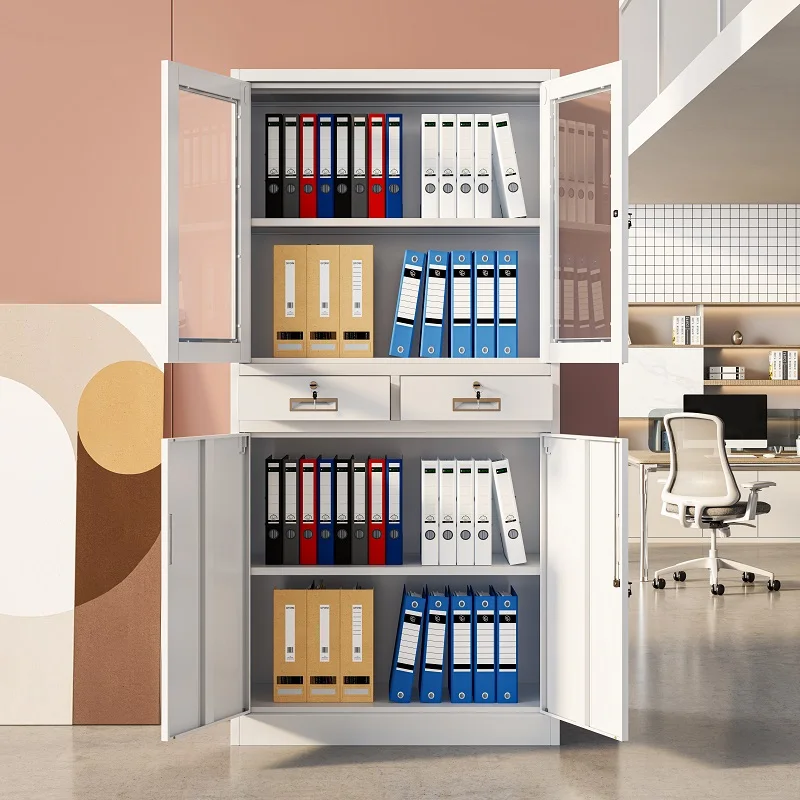Large Capacity Modern Metal File Cabinet - Large Capacity 2-Drawer Steel Office Storage Solution For Heavy Files, Suitable For H