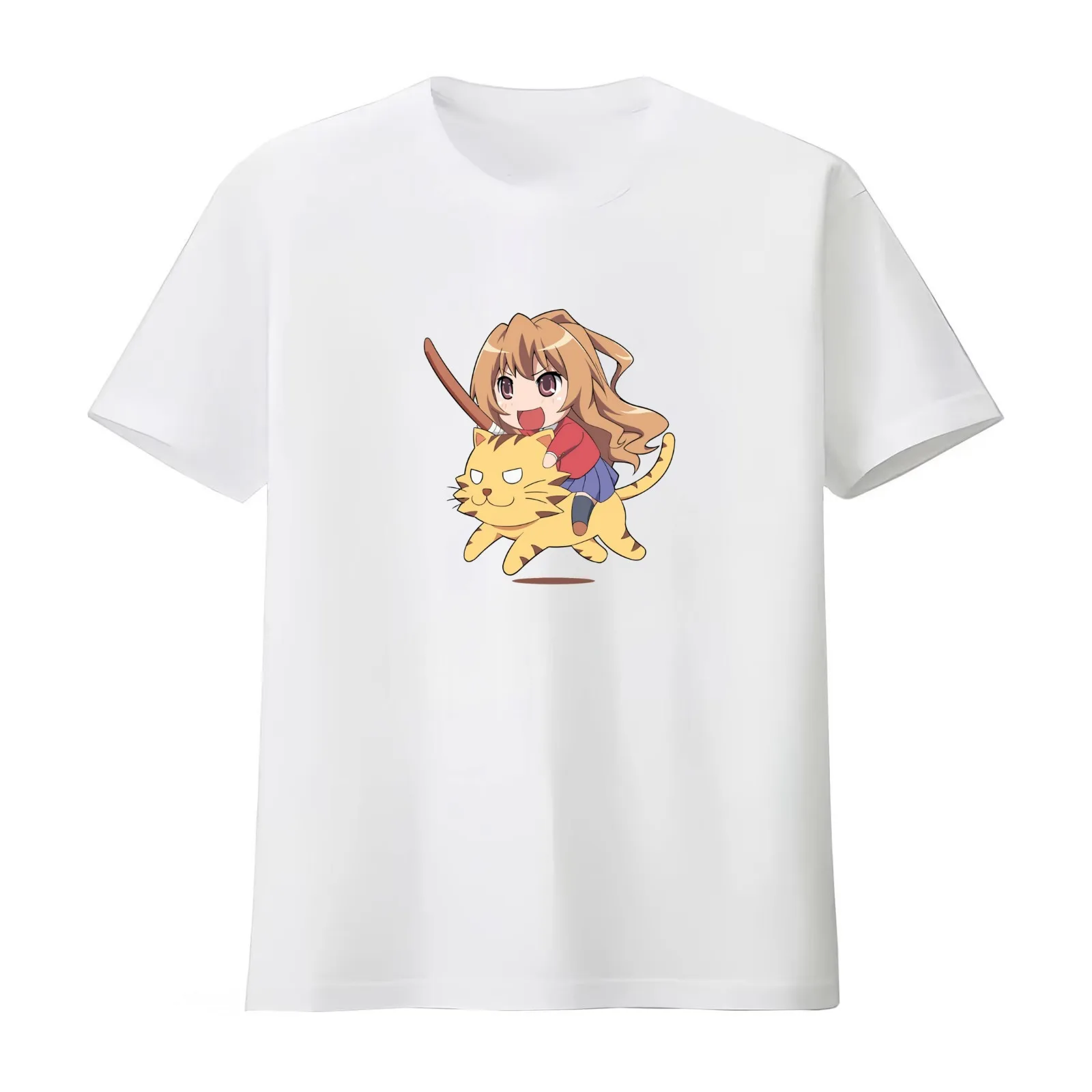 Toradora! T-Shirt Summer Casual Cotton Tee Oversized Streetwear Tops Vintage Graphic Print Loose Fit Short Sleeve