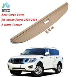 Rear Cargo Cover For Nissan Patrol Y62 5 Seater 2010-18 Privacy Trunk Screen Security Shield Shade High Quality Auto Accessories