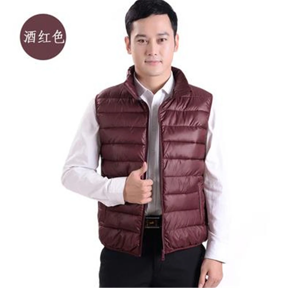 Mens Down Parkas New Autumn Warm Sleeveless Jackets Male Winter Casual Waistcoat Vests Hot Sale Veste Homme Brand Clothing