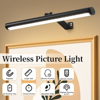 Modern LED Wall Light Dimmable Mural Lamp USB Rechargeable Wireless Aluminum Led Line Spotlights for Lighting Paintings Pictures