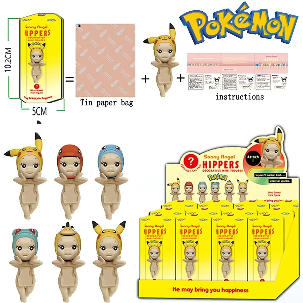 Sonny Angel Pokemon Surprise Mystery Box Pikachu Kawaii Cartoon Mini Figures Ornaments Dolls Blind Box Children Christmas Gift