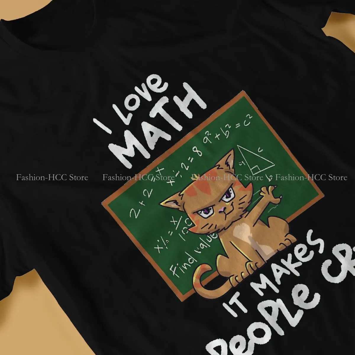 Humor TShirt for Men Cat Lover I Math Teacher I Love Math It Makes Humor Leisure Tee T Shirt Novelty Trendy Fluffy