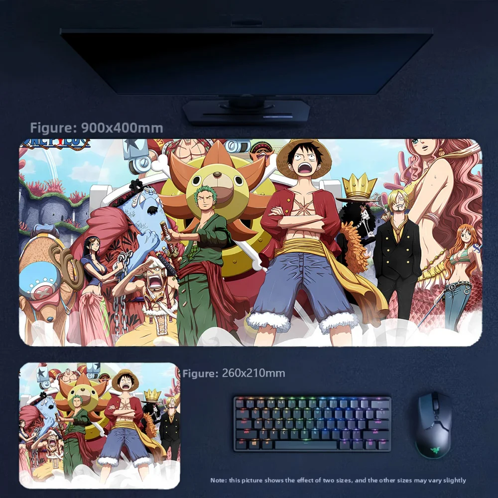 Cartoon Anime Large Luffy Zoro Keyboard Pad Boys and Girls Non-slip and Dirty Mouse Pad ONE PIECE Mouse Pad Peripheral Table Pad