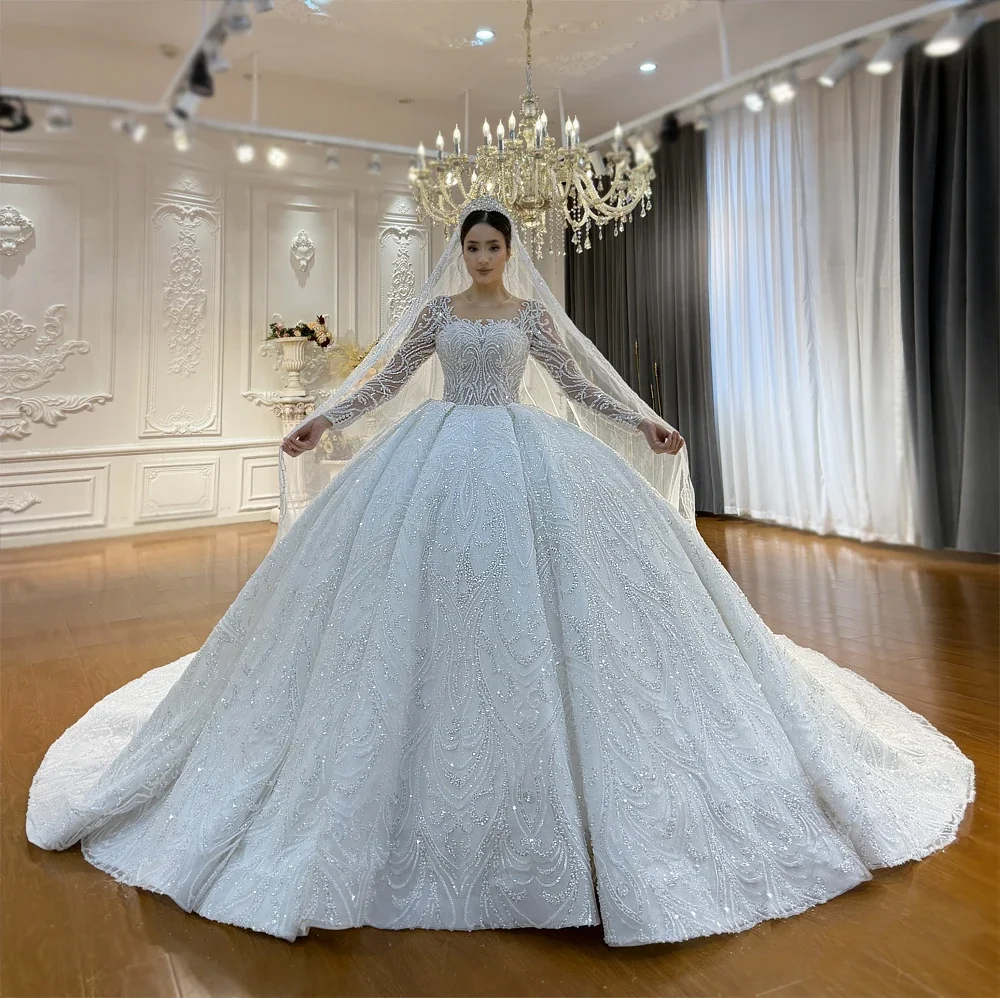 Customized Luxury Full Beading Luxury Wedding Dresses  Amanda Novias Official