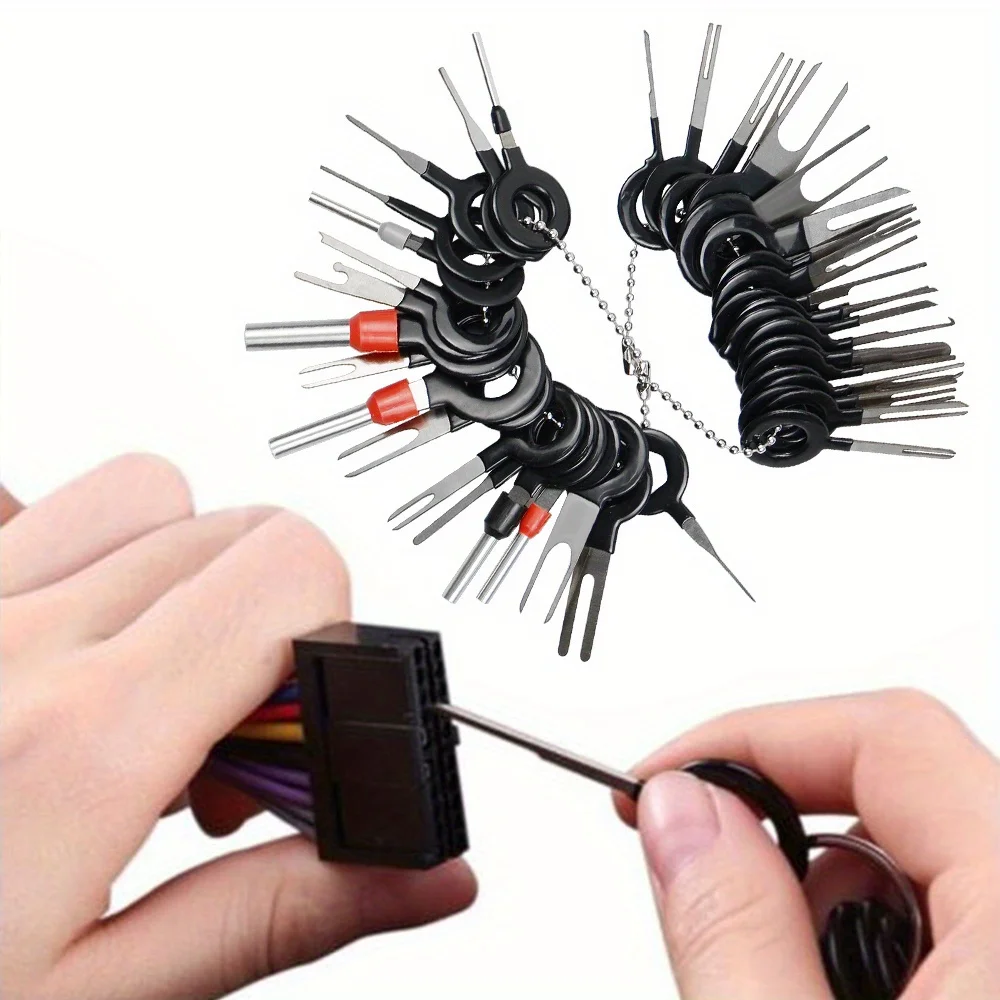 11/18pcs Car Terminal Removal Repair Tools Electrical Wiring Crimp Connector Pin Extractor Kit Keys Automotive Plug Pullers