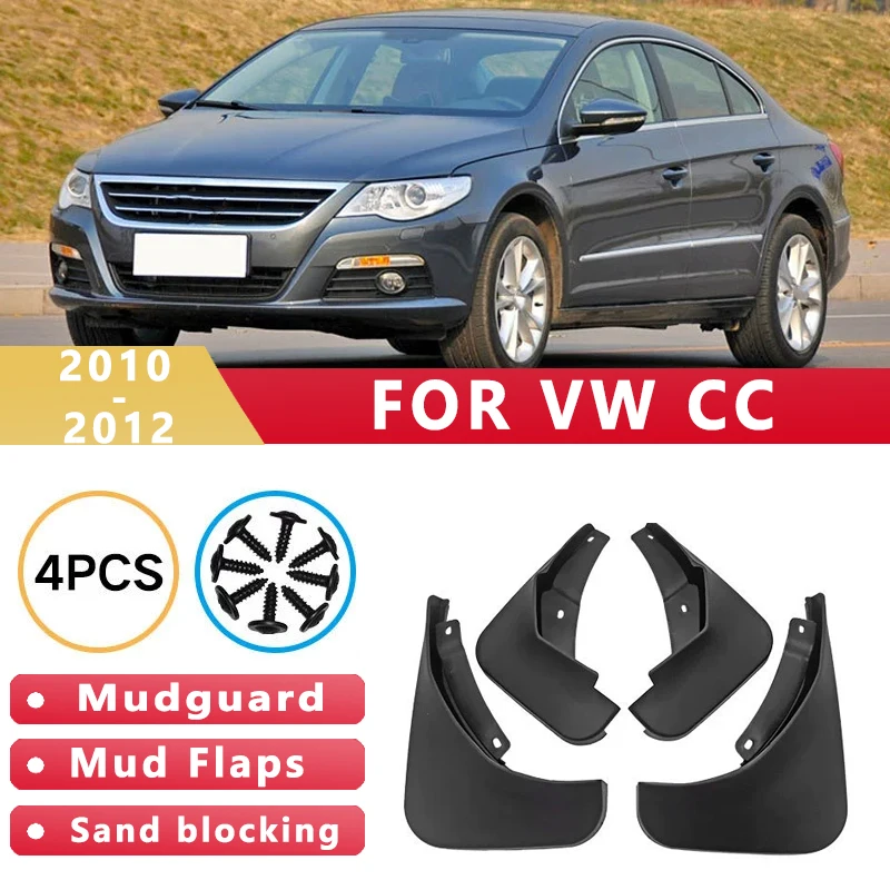 

Mud Flaps Fit for Volkswagen CC 2010-2012 2011 Mudguards Tire Fenders Splash Proof Accessories Wheel Guards 4ps