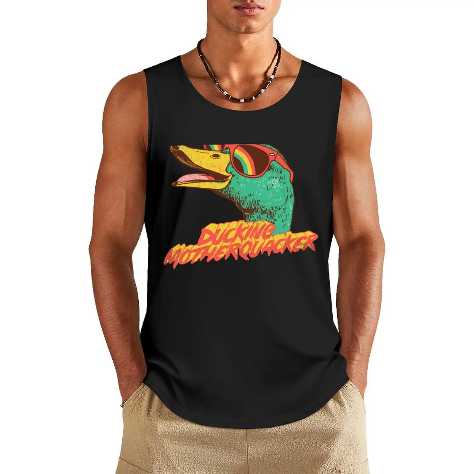 Ducking Motherquacker Tank Top cute tops Men's clothing brands Clothing