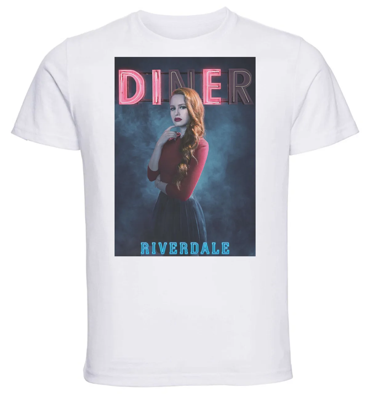 T-Shirt Unisex White TV Series Riverdale Stagione 1 Cheryl Blossom Diner