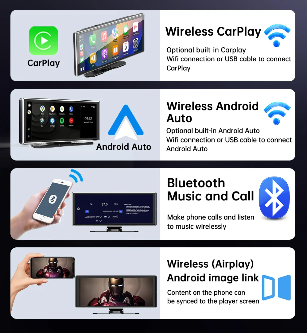11.26 بوصة سيارة الوسائط المتعددة راديو لاسلكي Carplay أندرويد السيارات لتحديد المواقع والملاحة مسجل فيديو لوحة القيادة واي فاي AUX مشغل MP5