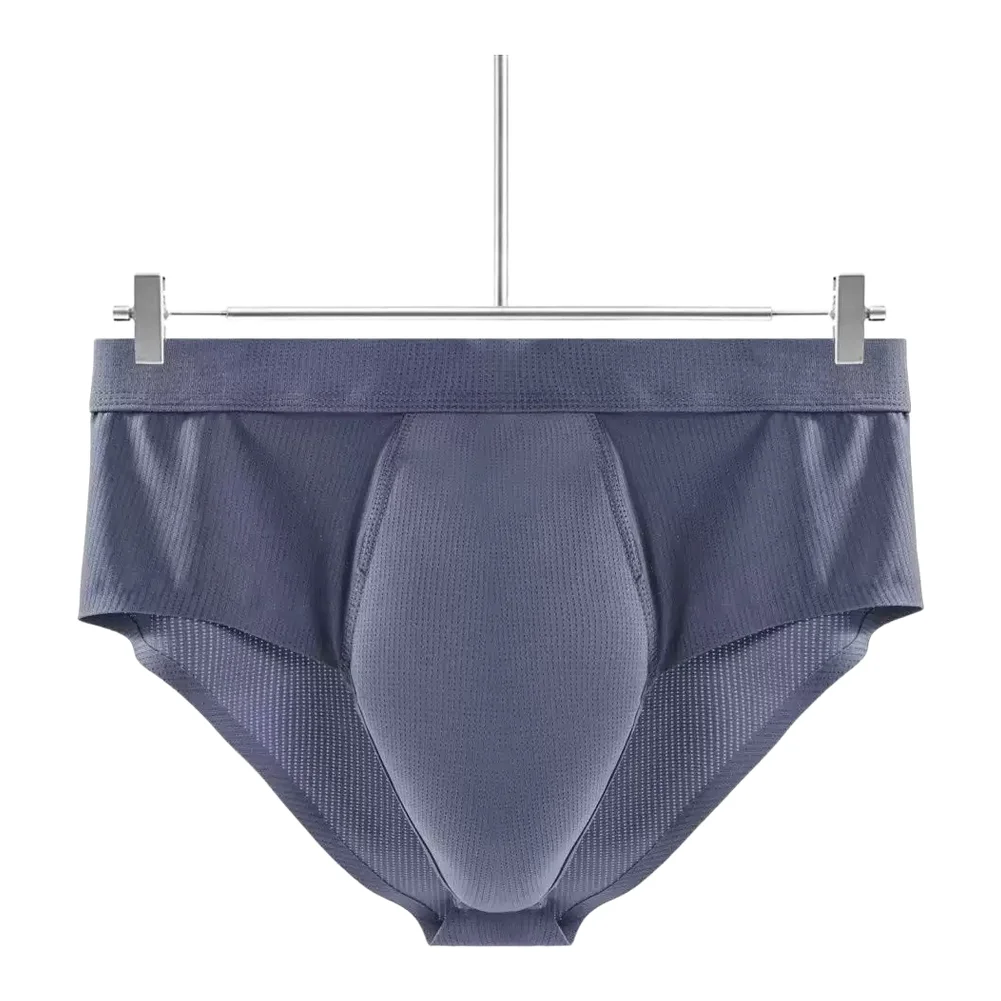 Men's Low-Waist U-Pouch Triangle Underwear Loose Panties Anti-collision Briefs Underpants Bikini Slip Homme Briefs
