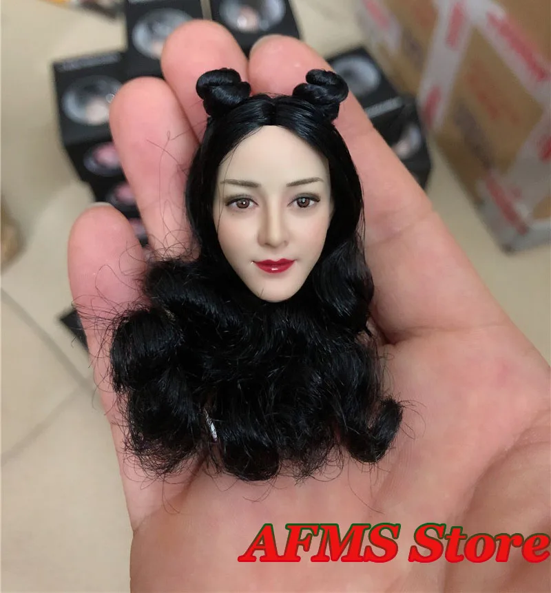 3 estilos 1/6 escala doce beleza asiática dilraba cabeça escultura acessório para diy 12 "mulheres soldado figura de ação modelo corporal