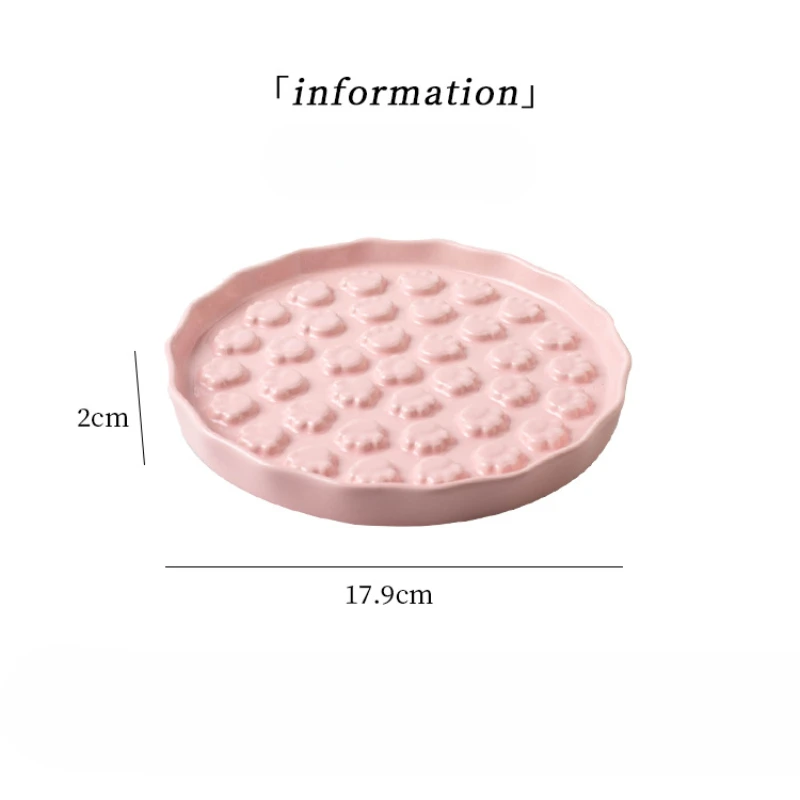 Slow Feeders Plates for Cats Dogs Pet Food Bowl Ceramic Utensils