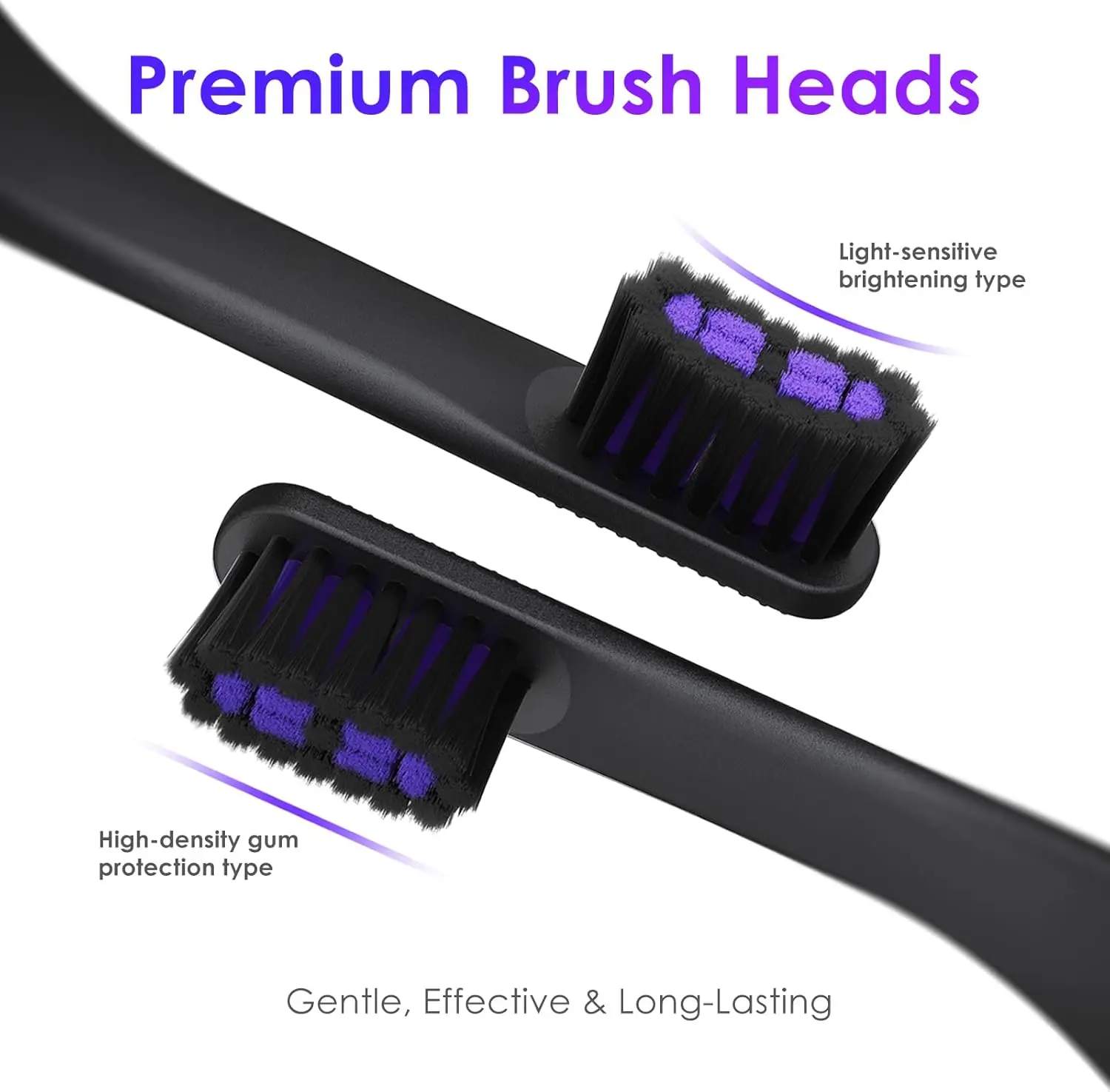 فرشاة أسنان كهربائية، فرشاة أسنان سونيك محمولة للسفر مع حقيبة واقية قابلة لإعادة الشحن عبر USB-C، شعيرات مريحة محايدة، Waterpr