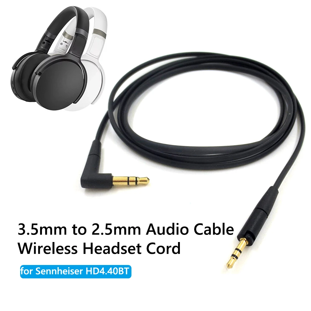 استبدال كابل الصوت 3.5 مللي متر إلى 2.5 مللي متر سلك سلك سماعة الرأس لسماعات Sennheiser HD400S HD350BT HD4.30 HD4.40BT اللاسلكية
