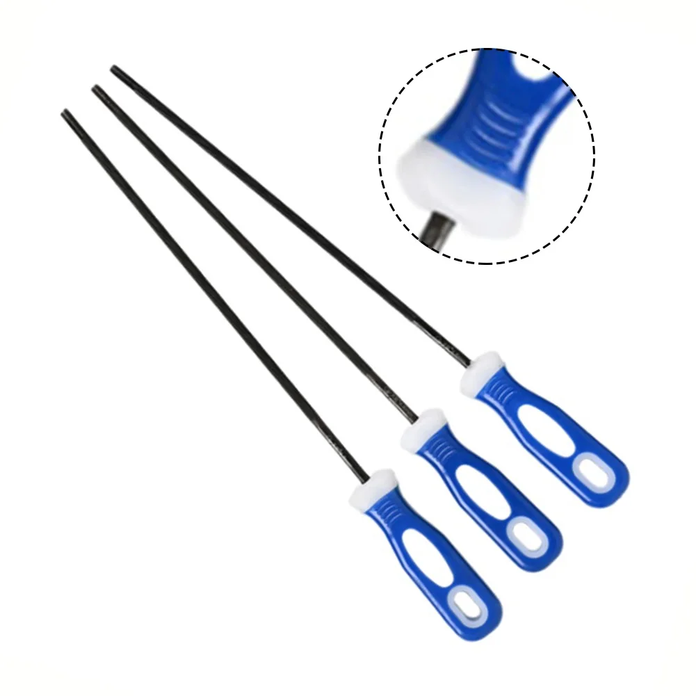 1/3 Pcs Chainsaw Round File Tool For Outdoor Chain Repair Compatible With 3/8 0.325 And 0.404 Pitch Chains 4.0mm 4.8mm 5.5mm
