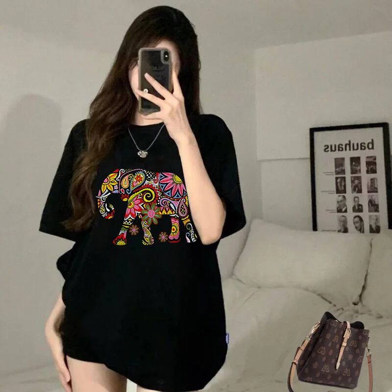1 Piece Embroidered Heart Elephant Shape Design Patch Cute Sew On Patch for Clothing Jeans Jacket Decoration