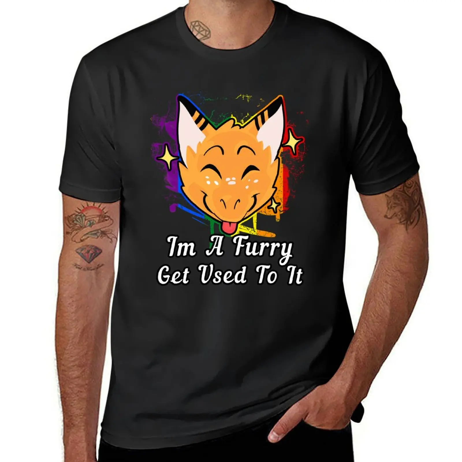 

Im A Furry! Get Used To It T-Shirt summer clothes quick-drying summer top oversized t shirt men