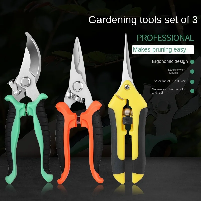 Horticultural Scissors Orchard Flower Branches Fruit Picking Branches Garden Multi-purpose Tools Household Stainless Steel