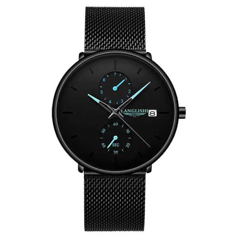 Men's Slim Waterproof Quartz Watch - Luminous Calendar Student Watchs (Korean Style)