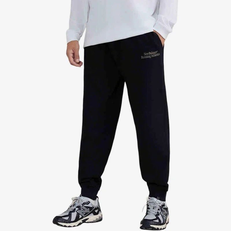 

Новые мужские свободные дышащие трикотажные брюки New Balance NB с завязками MLE31171-BK