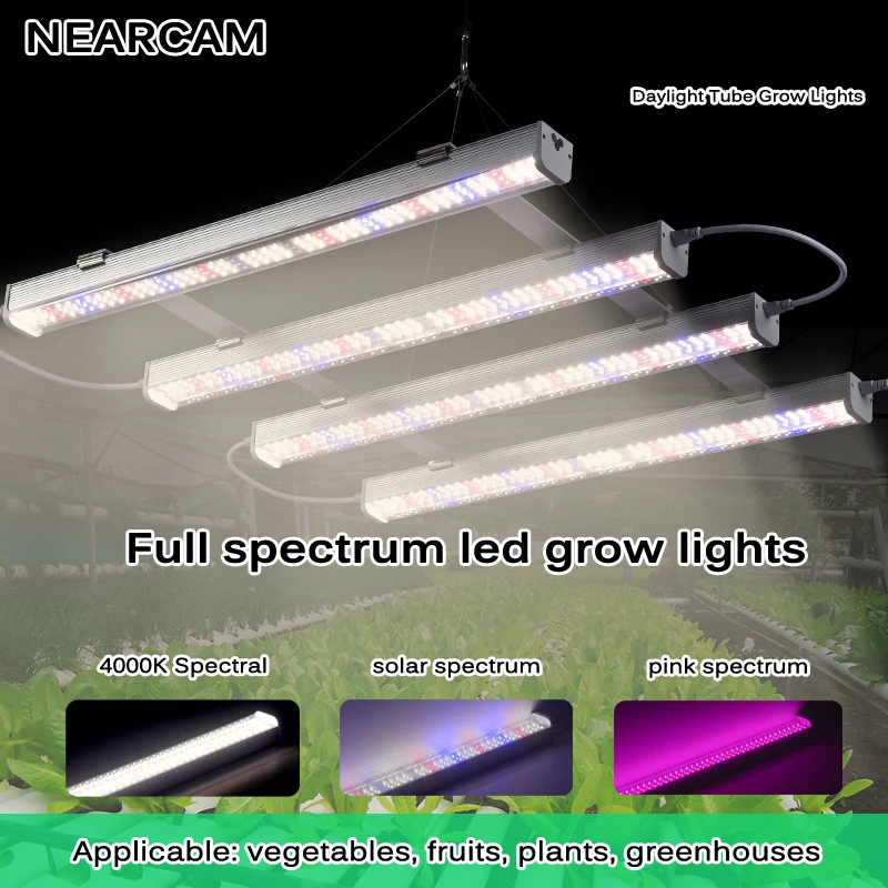 

NEARCAM T5T8 Daylight Tube Plant Growth Light Color Fill Light Full Spectrum LED Growth Light Vegetable Hydroponic Plant Light