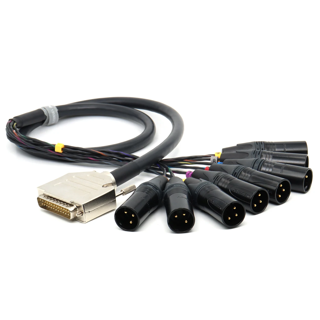 Sound Devices and Sonosax devices 8-channel balanced analog input cable DB25 25 pin to 8X XLR 3pin male / female