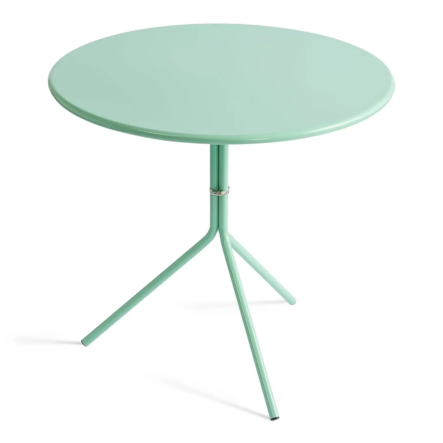 

31.5" Round Metal Patio Dining Table, Indoor Outdoor Bistro, Seaglass , Custom