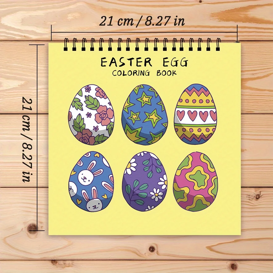 Easter Coloring Book for Adults - 8.27 x 8.27 Inch 32 Page Coloring Book - Helps Reduce Stress and Ease Emotions