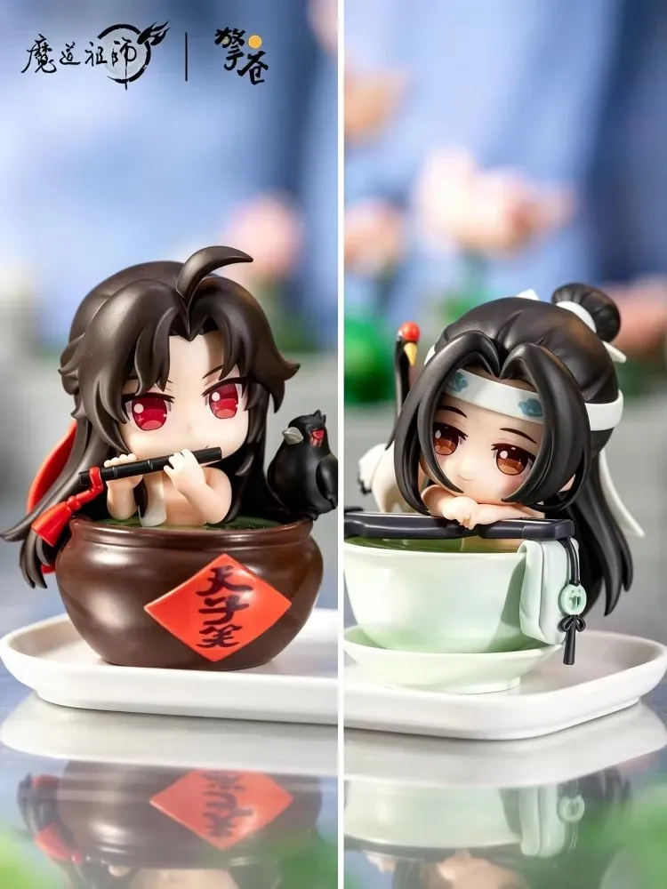 

Керамическая чашка Mo Dao Zu Shi, глиняная кувшинка, одинарная и двойная комбинация, коллекционная фигурка в Q-версии, настольное украшение для любителей аниме.