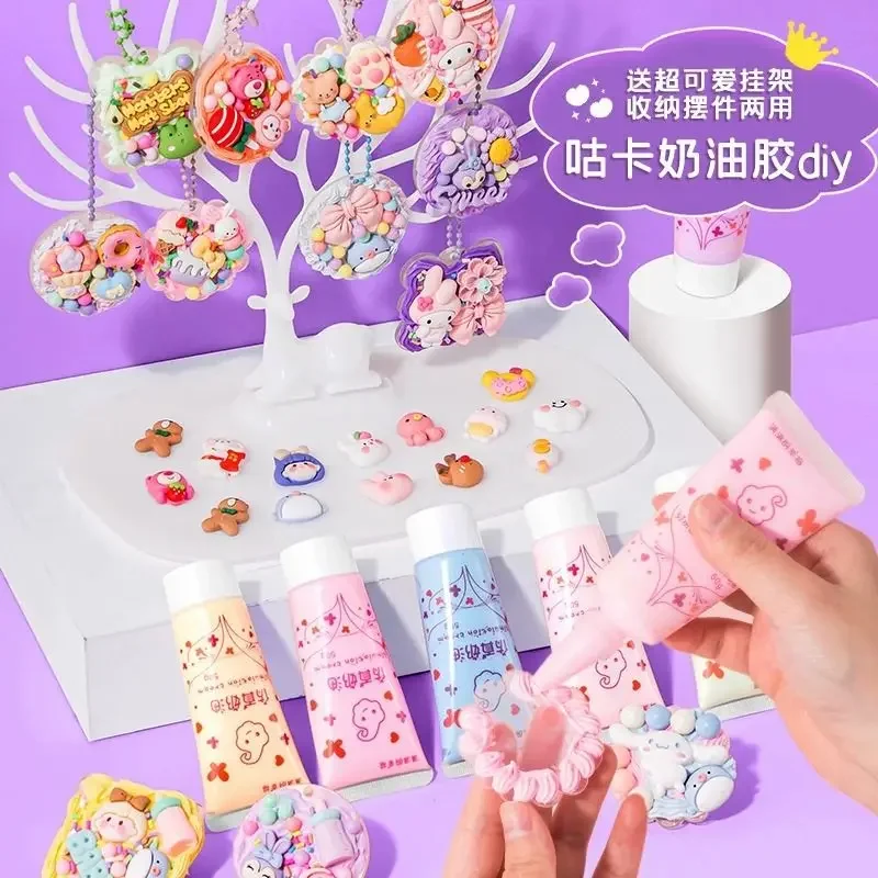 DIY Guka Set 3D Resin Sticker Fluid Brick Acrylic DIY Children's Birthday Gifts Polco Korean Guka Decoration Gift for Children