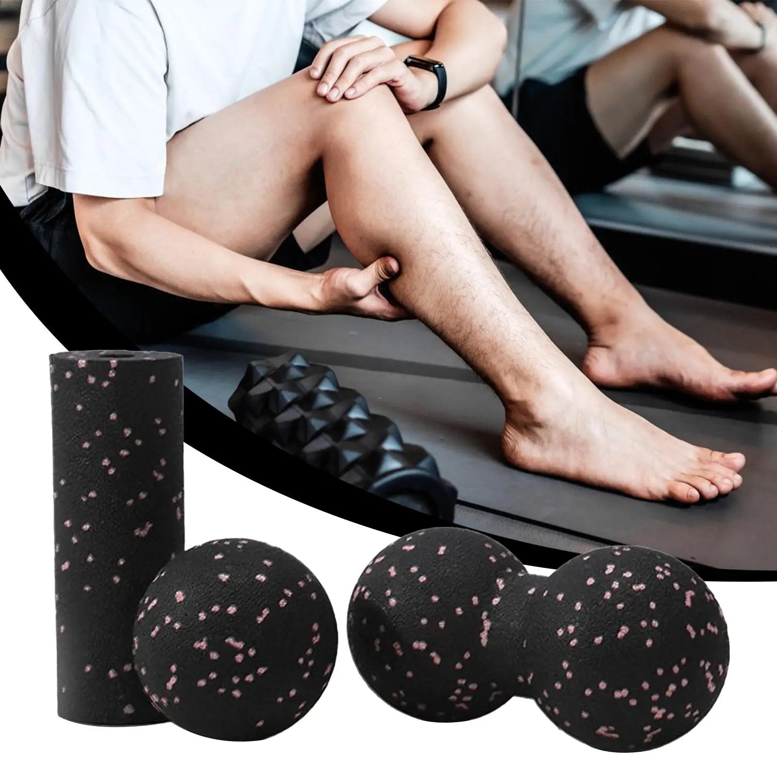 كرة تدليك محمولة يدوية مدلك أداة تدليك القدم للنساء نعال العضلات والرقبة الاسترخاء الرعاية المنزلية الصالة الرياضية اليوغا السفر #3