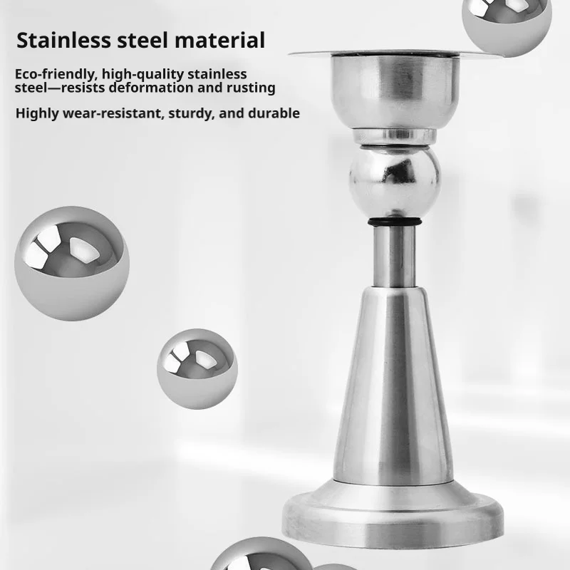 Heavy-Duty Hydraulic Buffer Door Stopper No-Drilling Anti-Collision Door Holder Gadget for Bathroom Safety And Protection