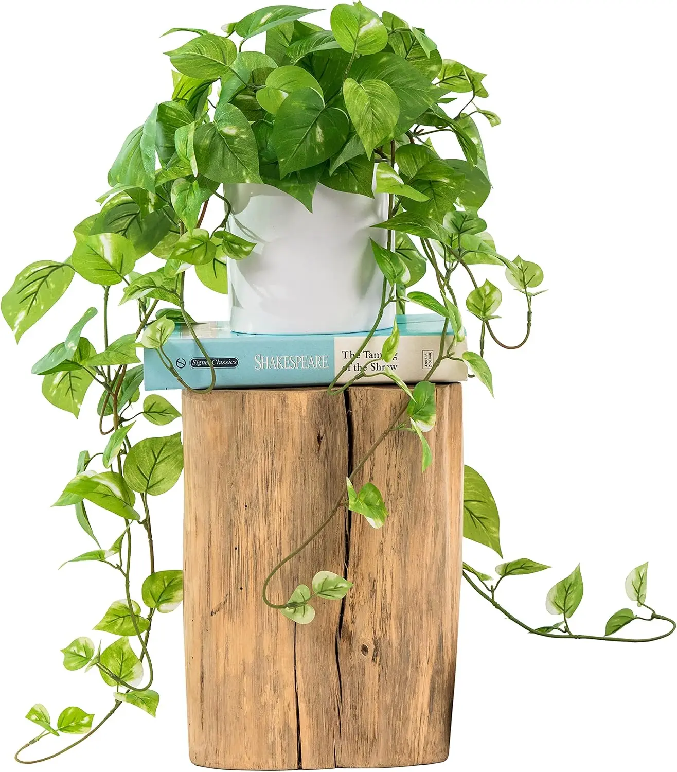 

Realistic Artificial Silk Plants in Pot for Home Decor, Indoor Hanging Pothos Light Green Fake Plants