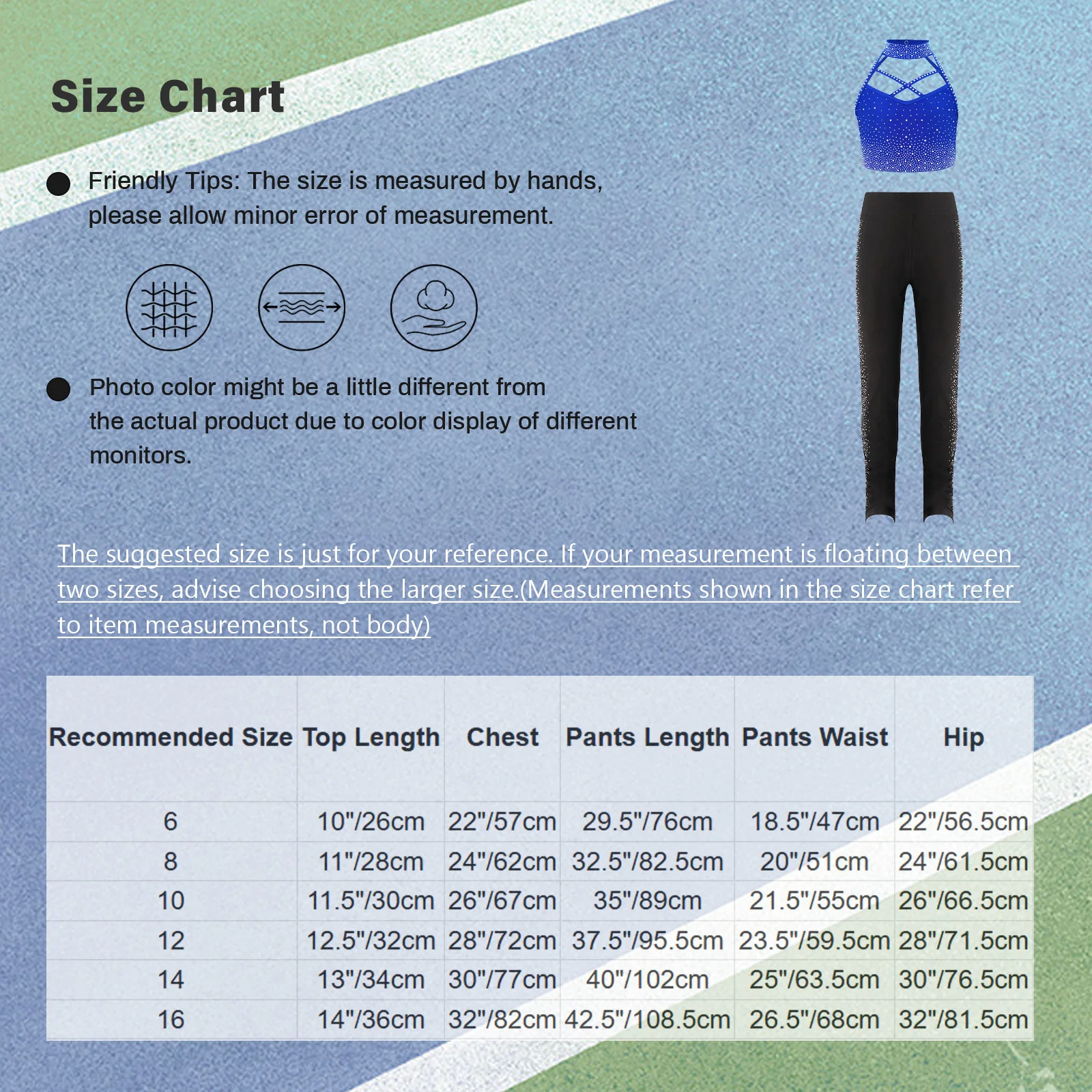 طفل فتاة رياضية الشكل التزلج على الجليد الجمباز ملابس رقص الرسن أكمام حجر الراين المحاصيل الأعلى مع طماق لعرض المرحلة #4