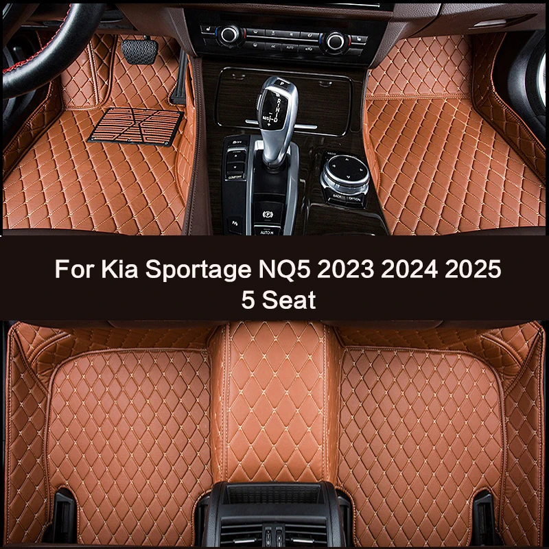 For Kia Sportage NQ5 2023 2024 2025 5 Seat Custom Car Floor Mats Special Auto Carpets Leather Carpet Car Accessories