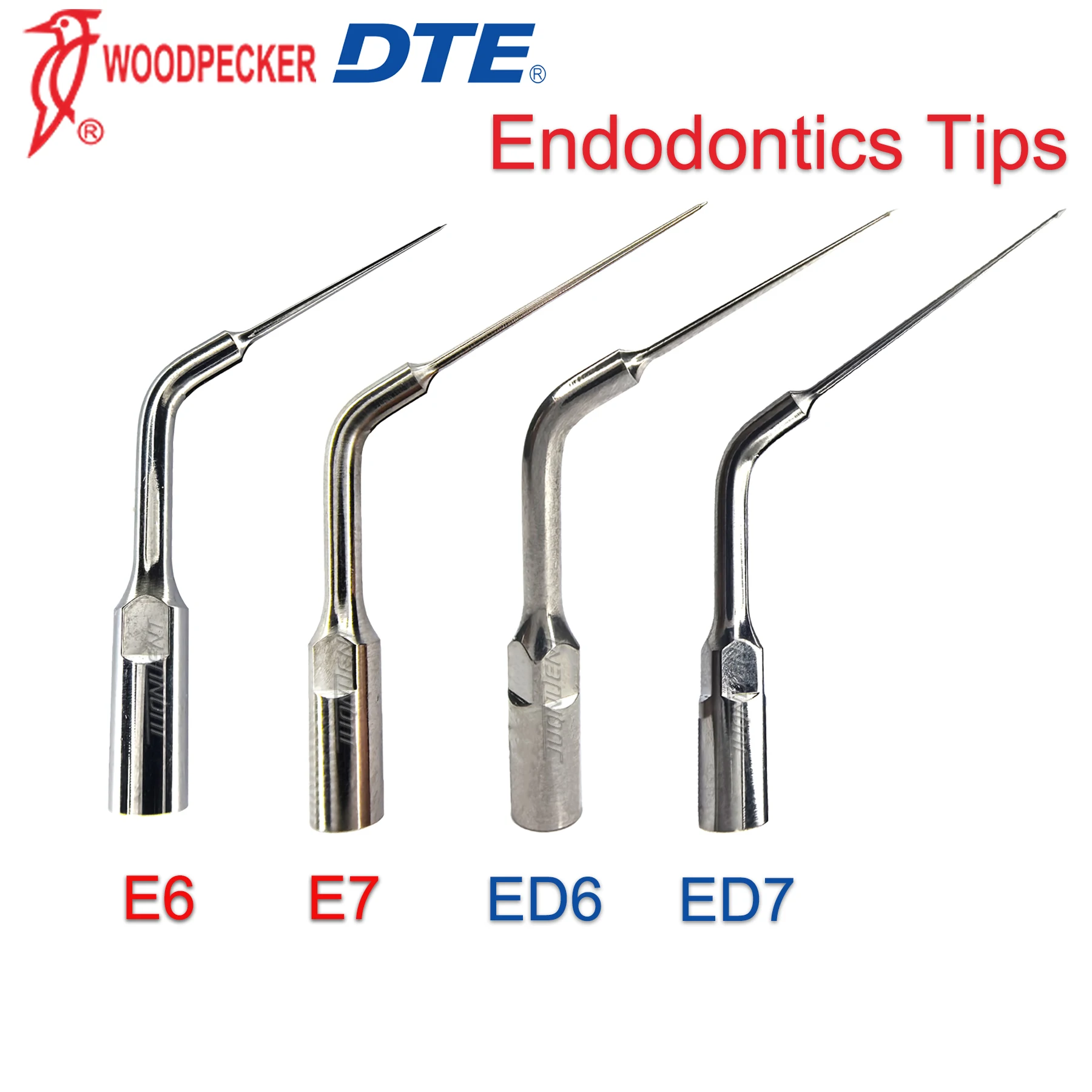 Woodpecker Dental Ultrasonic Scaler Tips Endodontics Tip E6 E7 Used For Root Canals Remove Doreign Objects Fit EMS NSK Satelec