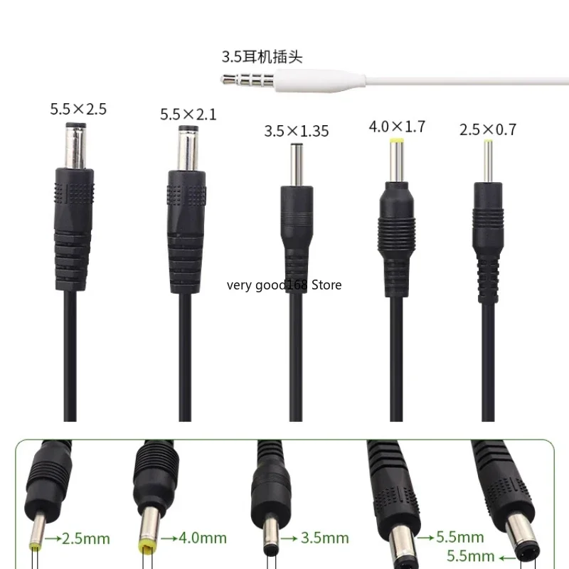 1Pcs USB Male to 5.5 MM X 2.1MM 5.5*2.5 DC Barrel Jack Power Cable AC Plug Transfer Connector Charger Interface Converter