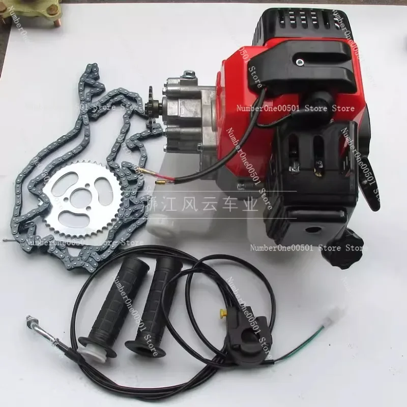 49CC Engine with Transmission Gearbox Kit for Scooter Bicycle Trike DIY Conversion Chain Drive Motor Upgrade Parts