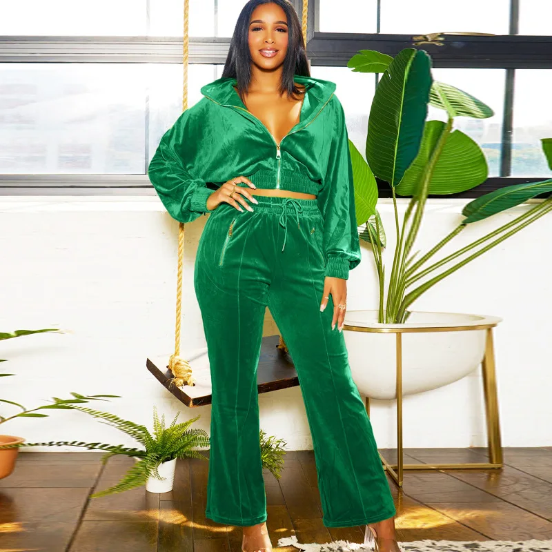 

Spot 2024 women's suit women's fashion casual long-sleeved spring and autumn sweater women's two-piece suit winter
