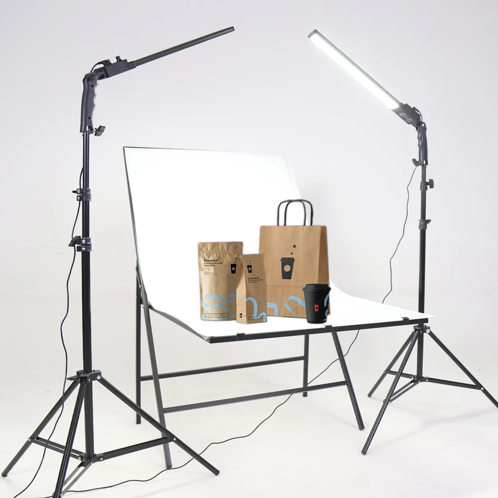 

2025 hot sale 2 Packs Long Stick Lights Photo Studio Kit LED Video Fill Light for Photography Live Streaming Lighting with Tripo