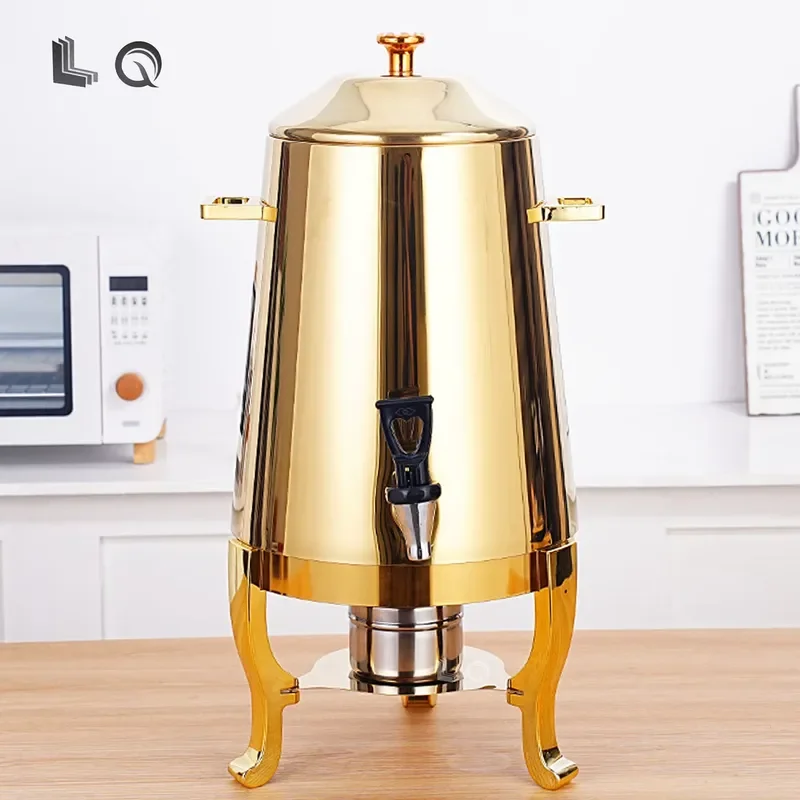 for Single Room Party Buffet Self-Service Commercial 13L Stainless Steel Coffee Juice Beverage Dispenser with Faucet
