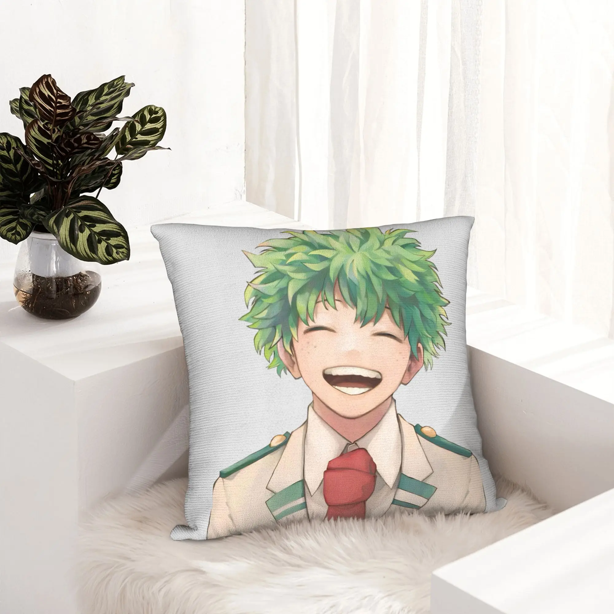 Izuku Midoriya My H-Hero A-Academia Pillowcase Printing Polyester Cushion Cover Decoration Pillow Case Cover Home Zippered 45X45